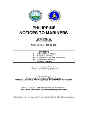 notice to mariners philippines|NAMRIA .